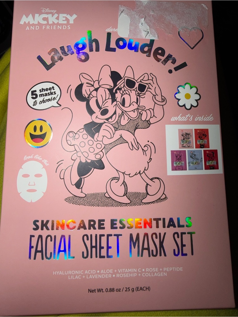 Disney Pink Character Facial Sheet Mask Variety Pack